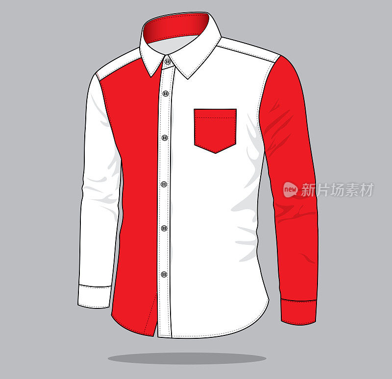 Uniform Shirt Design Vector (Red / White)